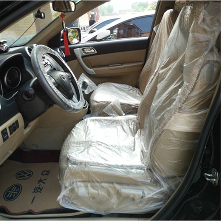 Housse de siège de voiture jetable en plastique LDPE, prix bon marché